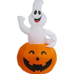 Light Up Inflatable Ghost In Pumpkin - 1.2M<Party Delights Discount