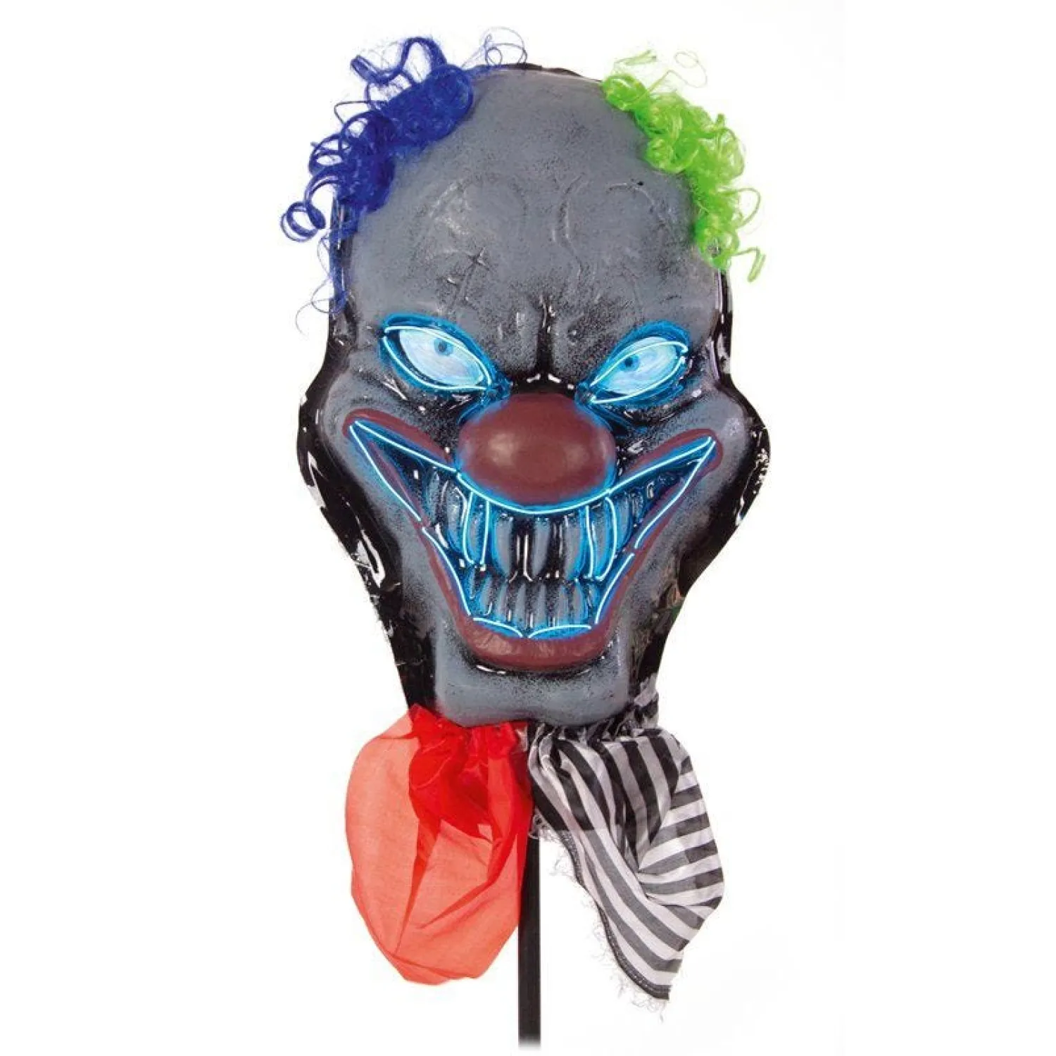 Lights Up Clown Head Stake - 83Cm<Party Delights Hot