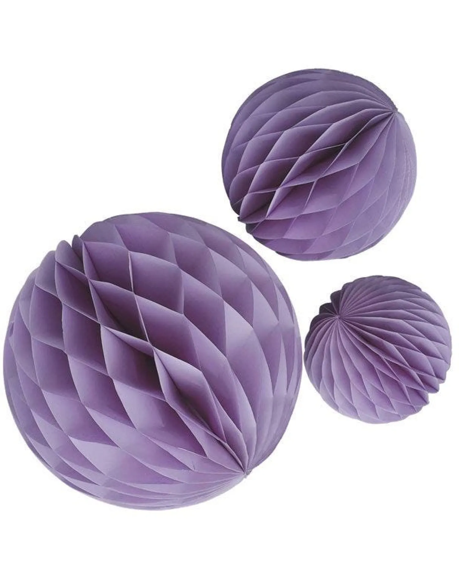 Lillac Paper Honeycomb Hanging Decorations (3Pk)<Party Delights Best
