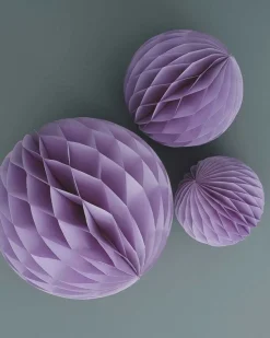 Lillac Paper Honeycomb Hanging Decorations (3Pk)<Party Delights Best
