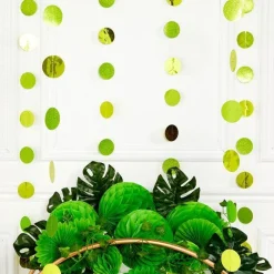 Party Delights Lime Green Glitter Hanging String Decorations - 2.1M (6Pk)< Hanging Decorations