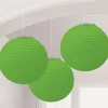 Party Delights Lime Green Paper Lantern Decorations - 24Cm (3Pk)< Hanging Decorations