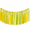 Party Delights Lime Green, Yellow, & Light Yellow Plastic Fringe Photo Backdrop Kit< Party Backdrops