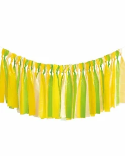Party Delights Lime Green, Yellow, & Light Yellow Plastic Fringe Photo Backdrop Kit< Party Backdrops