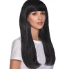 Party Delights Long Black Wig< Wigs