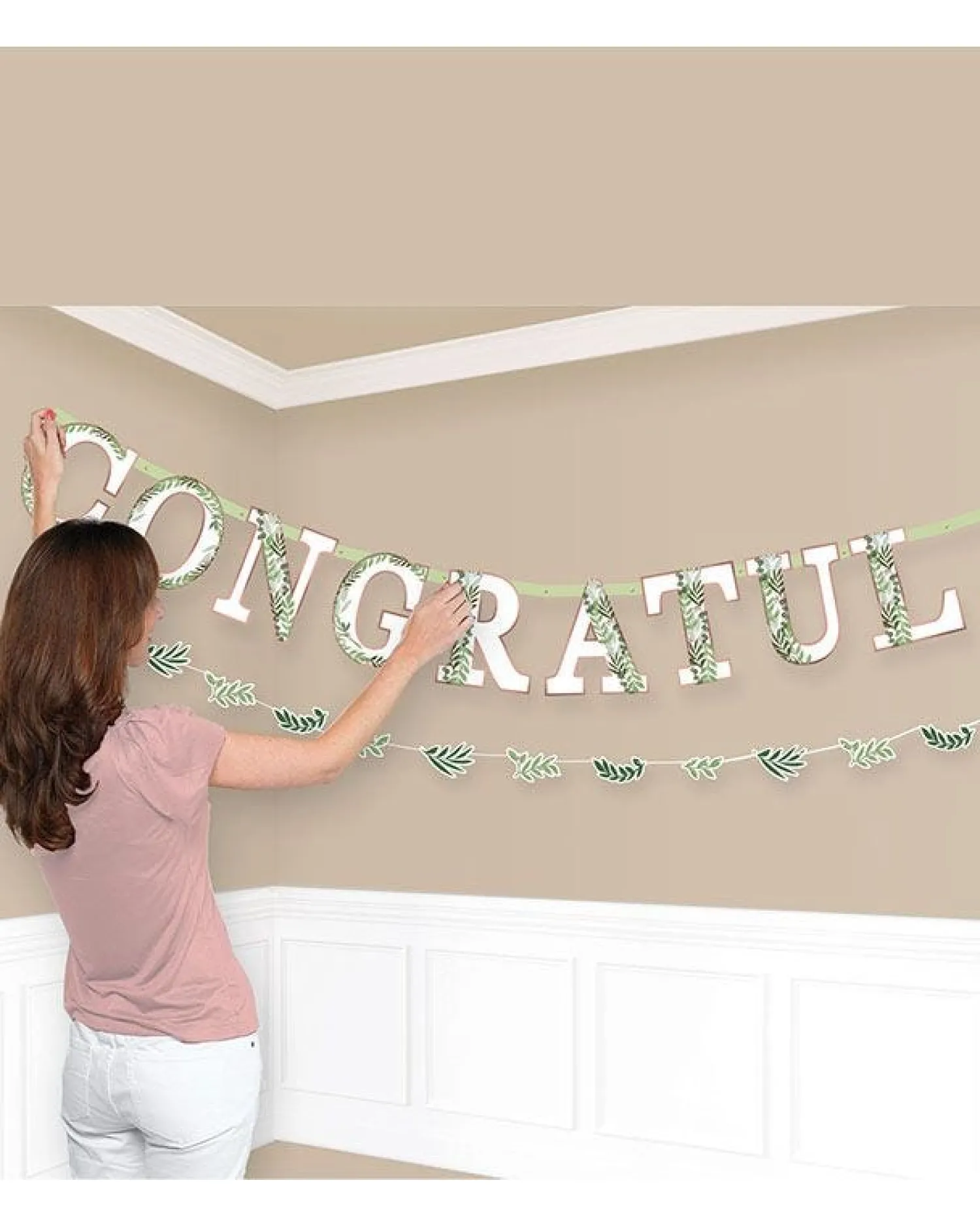 Party Delights Love & Leaves Jumbo Letter Banner - 3.5M< Banners