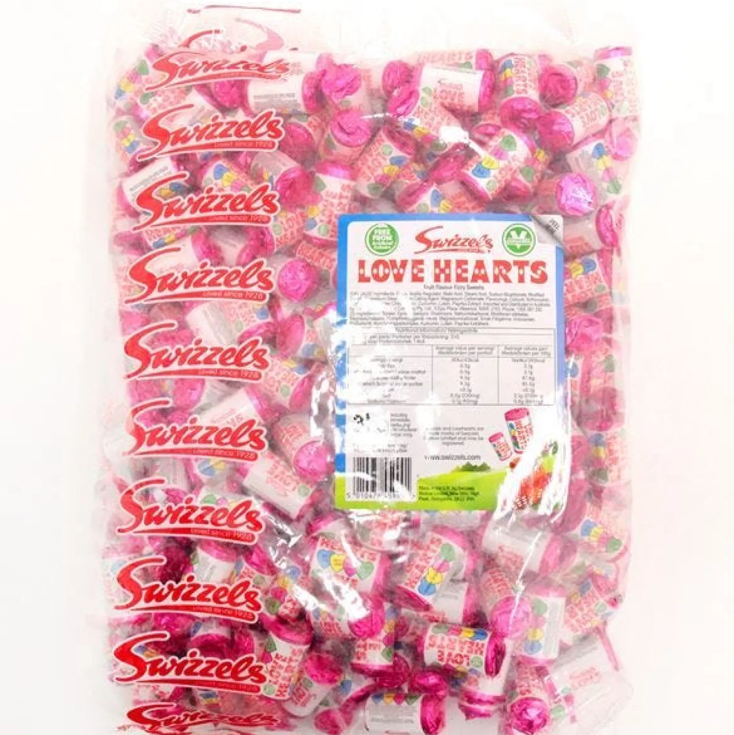 Party Delights Love Hearts Mini Rolls - 3Kg< Sweets