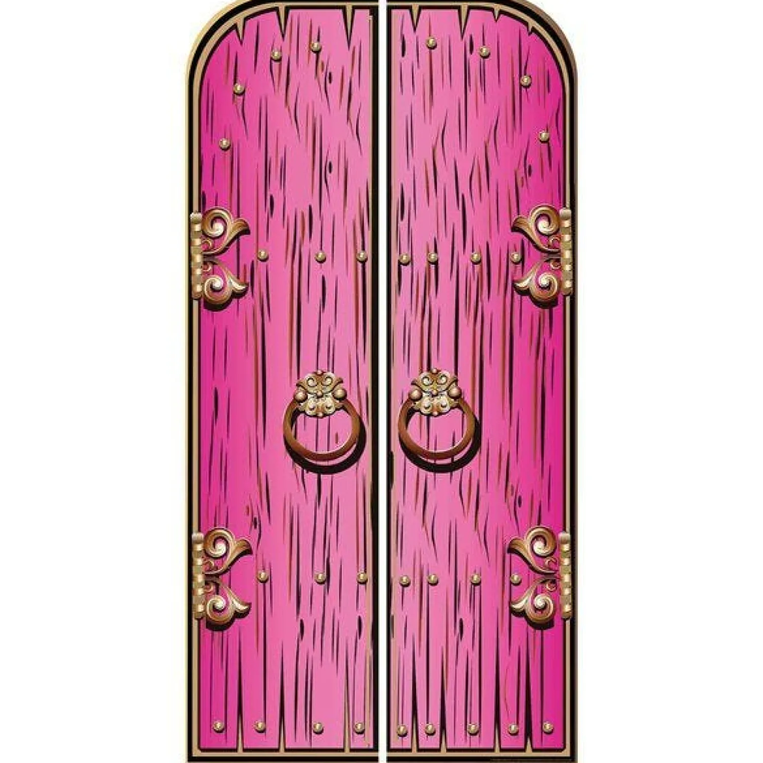 Party Delights Magical Double Doors Pink Cardboard Cutout - 191Cm X 94Cm< Cardboard Cut Outs