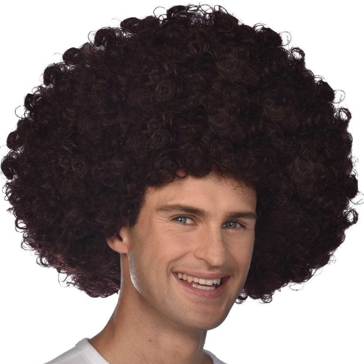 Party Delights Mega Disco Brown Afro Wig< Wigs