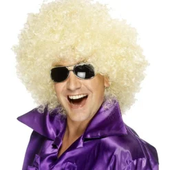 Party Delights Mega Huge Blonde Afro Wig< Wigs