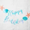 Party Delights Mermaid Tales Happy Birthday Banner - 2.5M< Banners