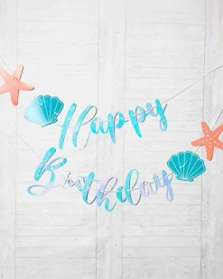 Party Delights Mermaid Tales Happy Birthday Banner - 2.5M< Banners