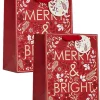 Merry & Bright Mixed Gift Bags (2Pk)<Party Delights New