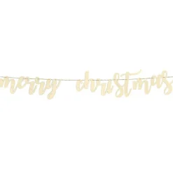 Merry Christmas Wooden Banner - 2M<Party Delights New