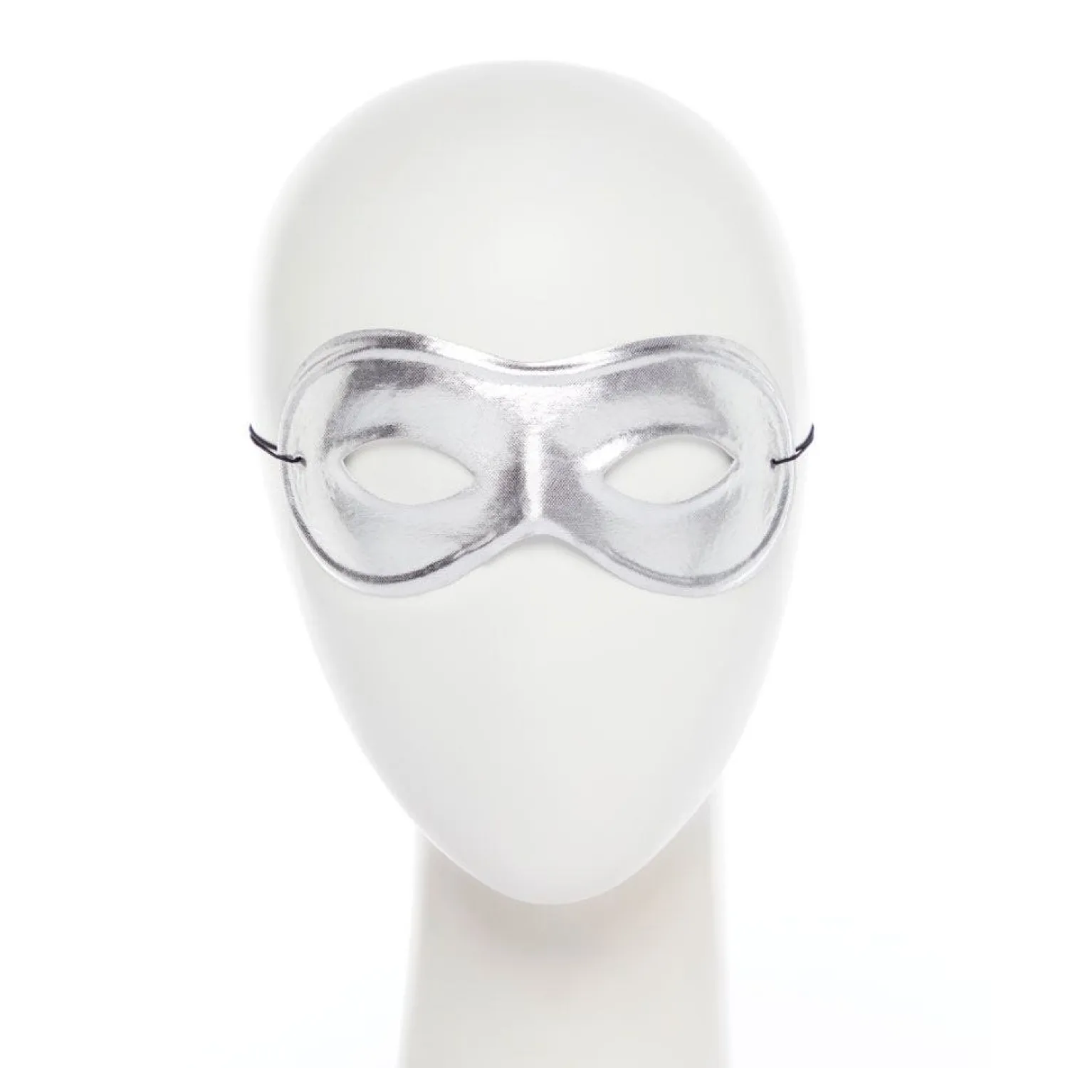 Party Delights Metallic Silver Domino Masquerade Mask< Masks