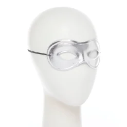 Party Delights Metallic Silver Domino Masquerade Mask< Masks