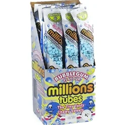 Party Delights Millions Tubes - Bubblegum Flavour X12< Sweets