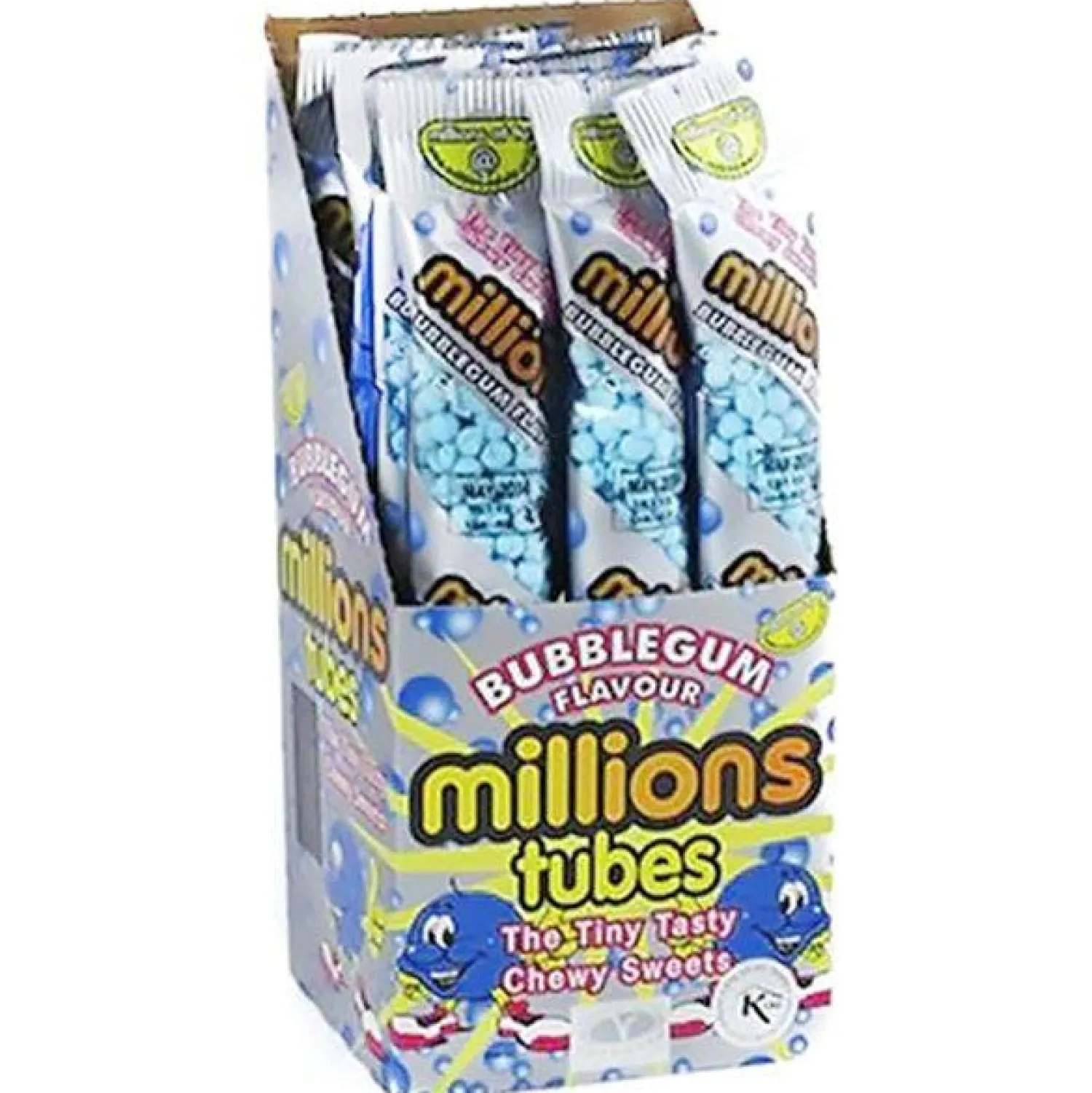 Party Delights Millions Tubes - Bubblegum Flavour X12< Sweets