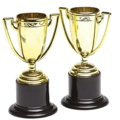 Mini Plastic Trophies (4Pk)<Party Delights Discount