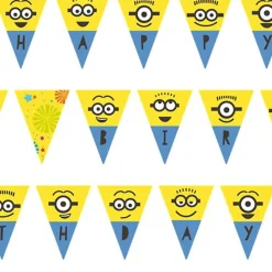 Party Delights Minions 'Happy Birthday' Paper Bunting - 3.3M< Bunting
