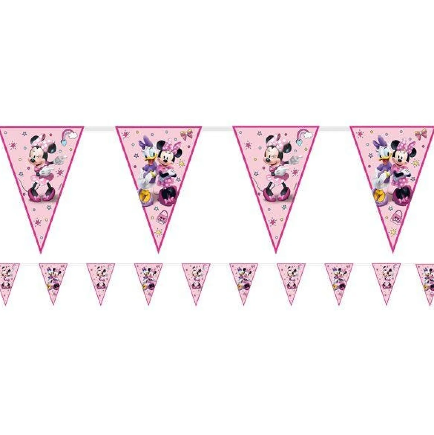 Party Delights Minnie Mouse Junior Paper Flag Bunting - 2.3M< Bunting