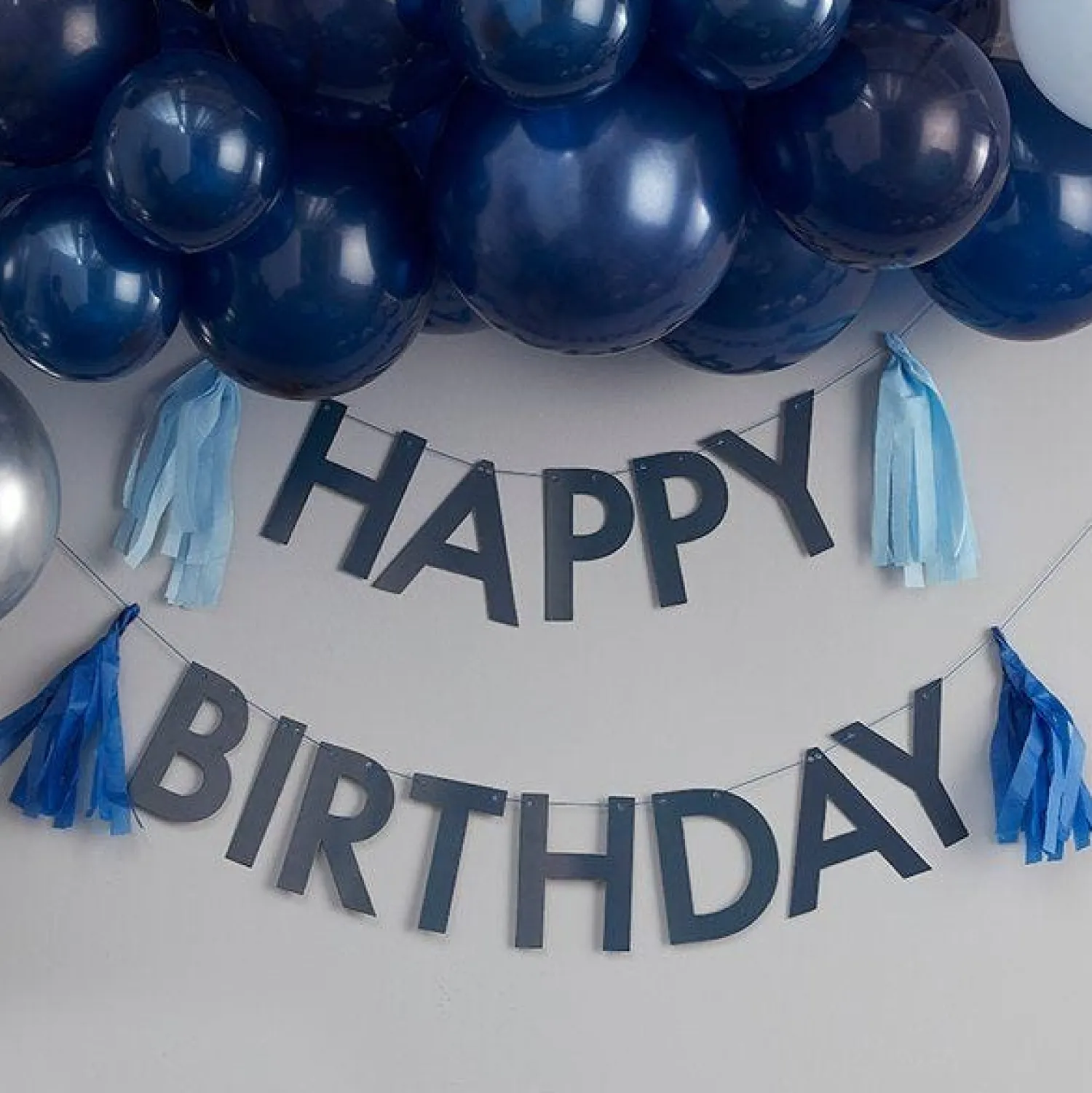 Party Delights Mix It Up Blue Happy Birthday Tassel Bunting< Bunting