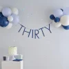 Party Delights Mix It Up Blue 'Thirty' Banner And Latex Balloons< Banners