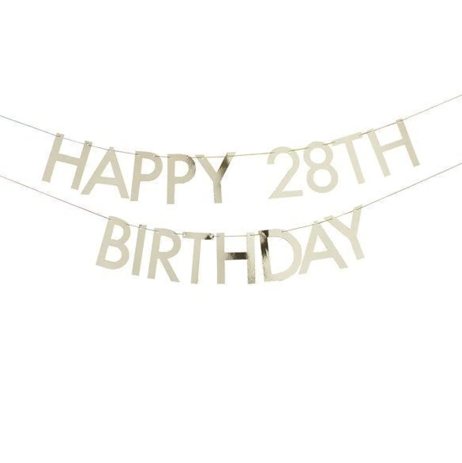 Party Delights Mix It Up Gold Customisable Age Birthday Paper Banner - 1.5M< Bunting