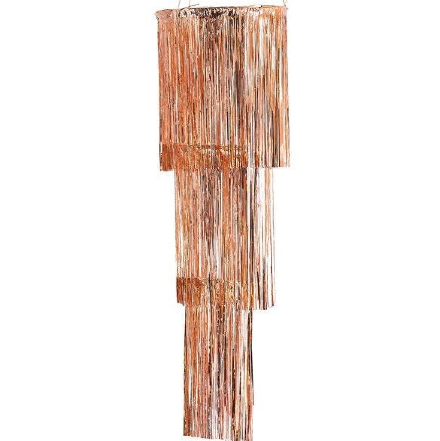 Party Delights Mix It Up Rose Gold Foil Fringe Chandelier Decoration - 1.3M X 40Cm< Hanging Decorations