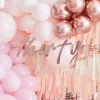 Party Delights Mix It Up Rose Gold 'Thirty' Paper Banner - 1.7M< Bunting