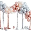 Party Delights Mixed Metallics Balloon Arch With Streamers - 95 Balloons< Hanging Decorations