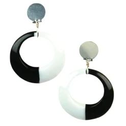 Party Delights Mod Black & White Earrings< Costume Props
