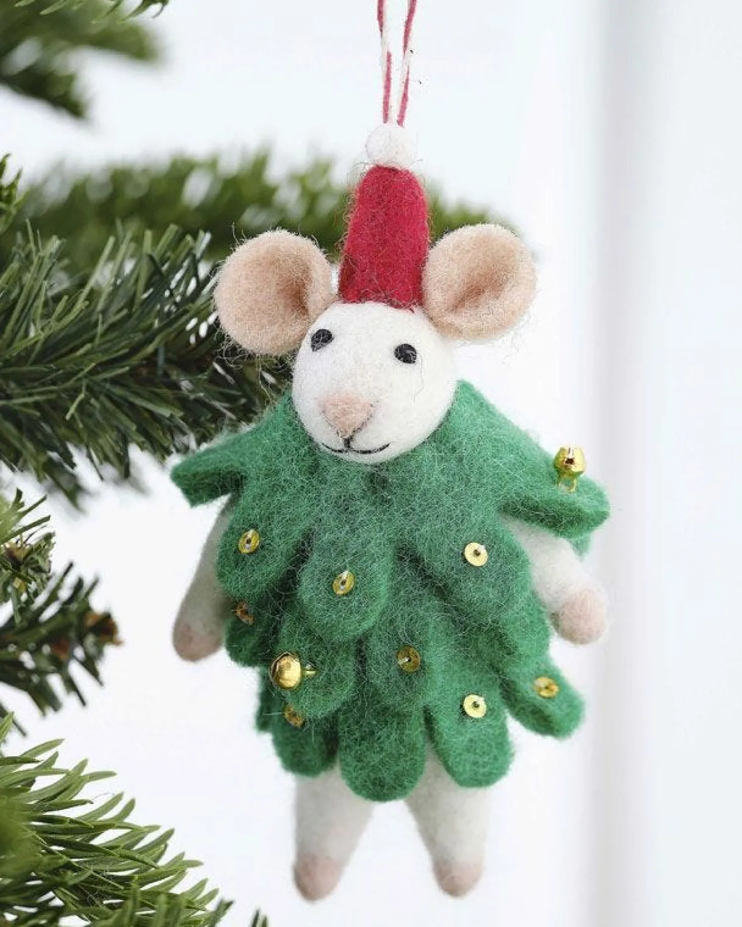Mouse Christmas Tree Decoration<Party Delights Clearance