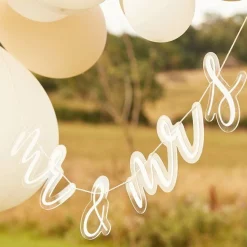 Party Delights Mr & Mrs Acrylic Bunting< Bunting