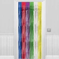 Party Delights Multi Coloured Foil Curtain - 2.4M< Hanging Decorations