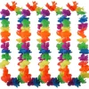 Party Delights Multi Neon Rainbow Hawaiian Lei - 12 Pack (12Pk)< Costume Props