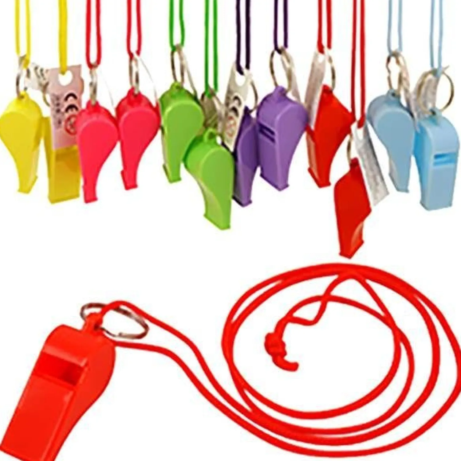 Party Delights Multi-Colour Whistles - 12 Pack (12Pk)< Wearables