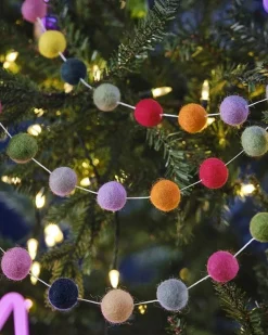 Multicoloured Felt Balls Garland<Party Delights Best
