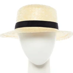 Party Delights Natural Straw Boater Hat< Hats & Headwear