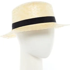 Party Delights Natural Straw Boater Hat< Hats & Headwear