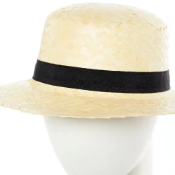 Party Delights Natural Straw Boater Hat< Hats & Headwear