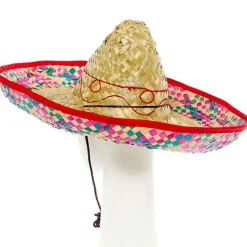 Party Delights Natural Straw Mexican Sombrero< Hats & Headwear