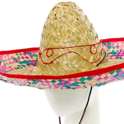 Party Delights Natural Straw Mexican Sombrero< Hats & Headwear