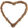 Party Delights Natural Vine Heart Wreath - 23Cm< Flowers & Foliage