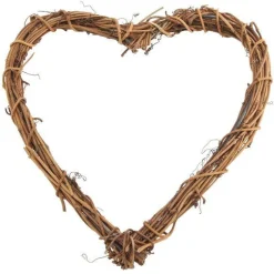 Party Delights Natural Vine Heart Wreath - 23Cm< Flowers & Foliage