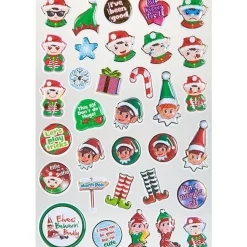 Naughty Elf Bubble Sticker Sheet<Party Delights Outlet