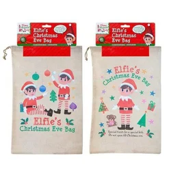 Naughty Elf Medium Christmas Eve Bag - 28.5Cm X 43.5Cm<Party Delights Sale