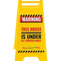 Naughty Elf Mini Warning Sign<Party Delights Discount