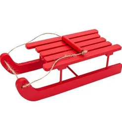 Naughty Elf Red Wooden Sleigh<Party Delights Best