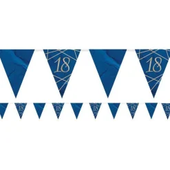 Party Delights Navy & Gold Geode 18Th Birthday Paper Bunting - 3.7M< Bunting